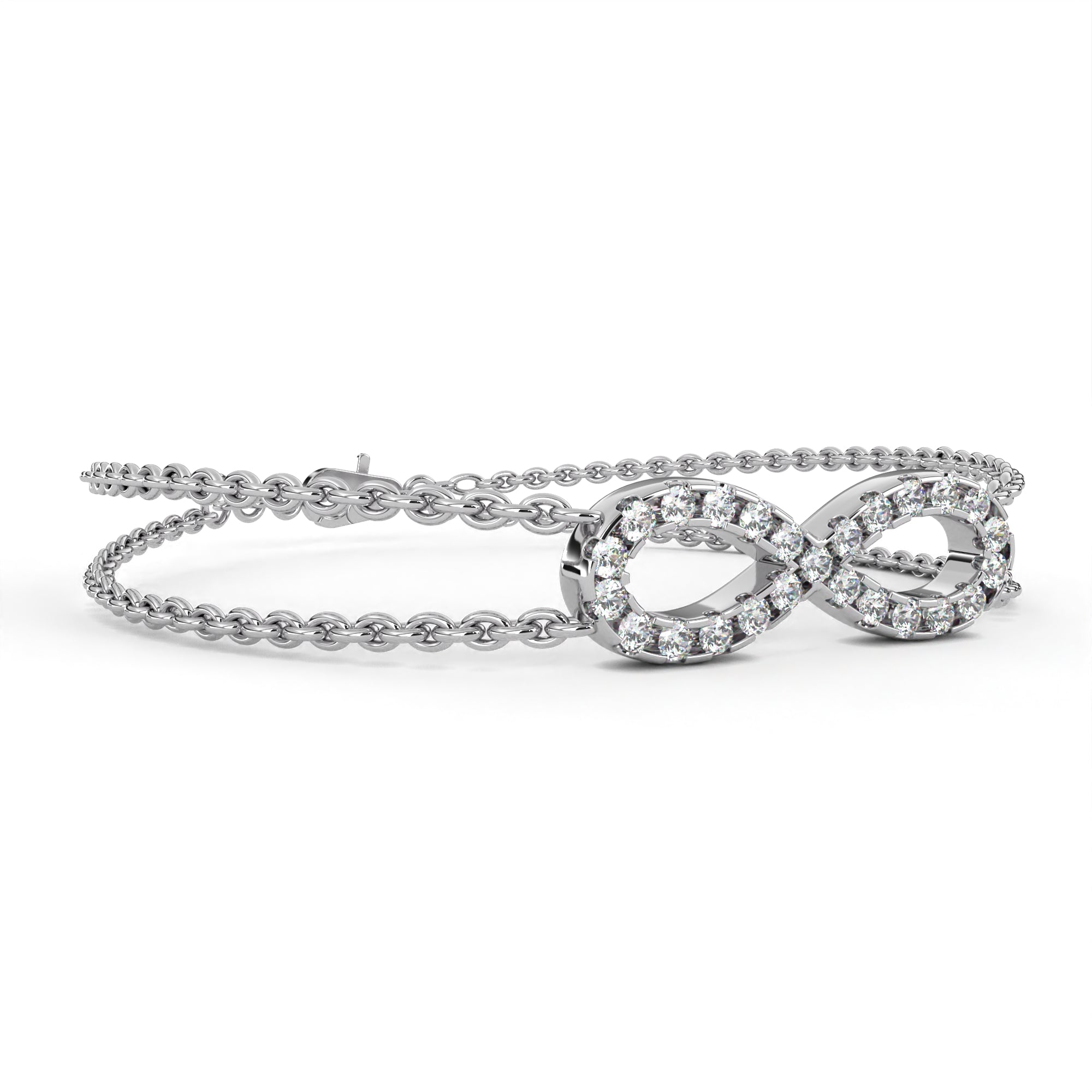 Solitairekart 0.39ct Round Cut Natural Diamond Bracelet-HI Color. VS-SI Clarity